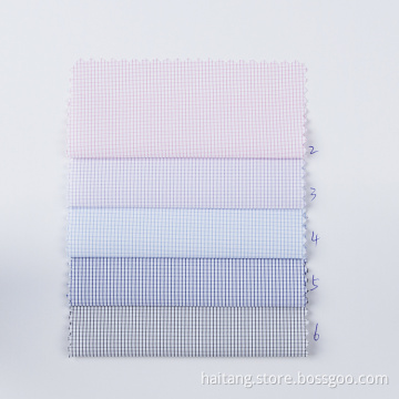 Business Check Bamboo fabric Ventilate Polyester Cloth